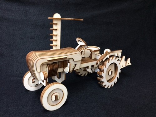 Vintage farm tractor laser cut - vintage,