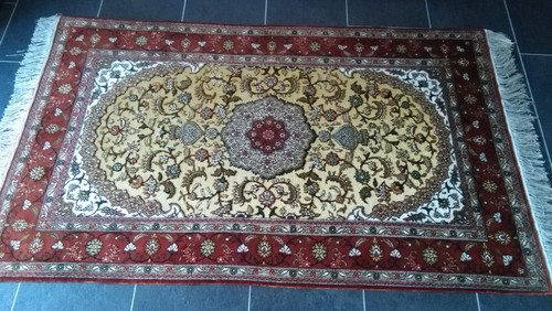 Hereke seidenteppich rot mit - seidenteppich,