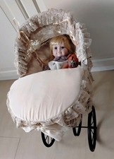 Vintage Puppenwagen Puppe Teddybär Schiebergriff noch nie montiert Neu?