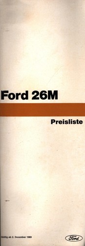 Prospekt preisliste ford 26m - preisliste,