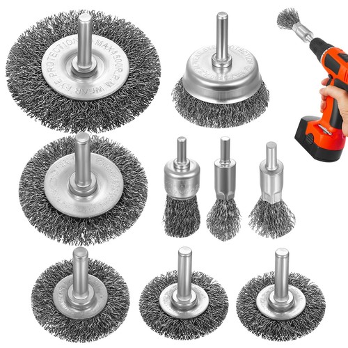 Teiliges drahtbürsten set - 9-teiliges, drahtbürsten-set