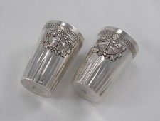 *RAR* Zwei seltene Weinbecher Festival Tir Cantonal 1906 in 800er Silber Jezler