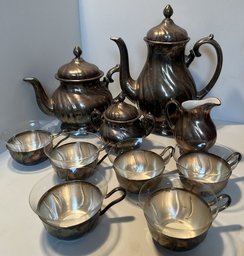 Silbernes kaffeeservice - silbernes,