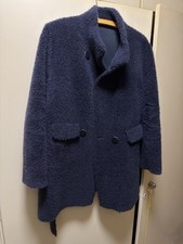 Damen Wollmantel dunkelblau