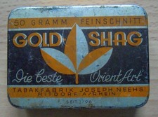 Alte Blechdose " GOLD SHAG " -