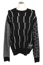 Versace Herren Pullover Gr. XL Schwarz / Weiß NEU Langarm