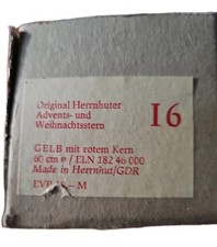 Herrnhuter Stern 60cm DDR GELB MIT ROTEM KERN 