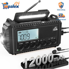 Kurbelradio Solar 12000mAh
