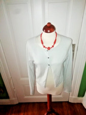 HEMISPHERE Strickjacke NEU hellblau 100% Cashmere Grösse 38