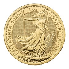 Goldmünze Britannia 1  Oz Gold 999.9  Charles 2026 UK 100 Pounds Prägefrisch