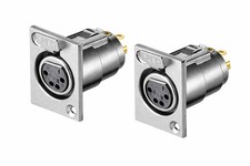 2x 4 pol XLR Einbau Buchse