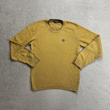 HENRI LLOYD Herren Wolle Pullover Gr L Strickpullover Sweater Logo 14107 Gelb