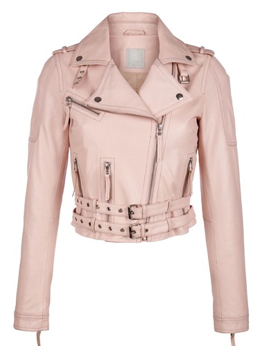 Alba moda leder jacke rose - leder,
