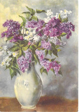 Künstler AK E.Giger Blumen Flieder Kunst Verlag