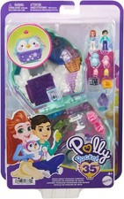 Polly Pocket Puppen und Spielset, Reisespielzeug, Winterliche Pinguin Schatulle