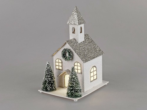 Winterhaus mit led - mit, beleuchtung
