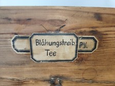 Vintage Holz Blähungstreib Tee Apotheker Schublade Regal ähnl Kallax