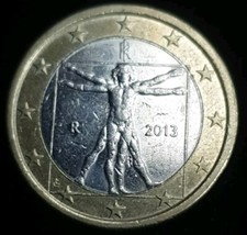 1 Euro Münze Italien 2013 Vitruvianischer Mensch - Leonardo da Vinci