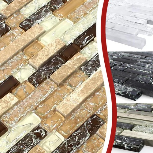Glas naturstein mosaikfliesen - glas,