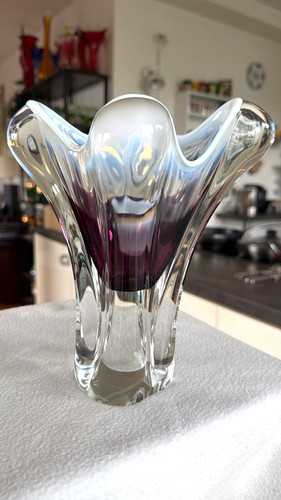 Große schwere glas - glas, vase