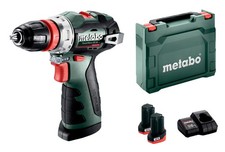 Metabo Akku-Bohrschrauber 12V PowerMaxx BS BL Q 2x Akku 2,0Ah Lader 601749500