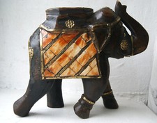 Holzfigur, indischer Elefant, Vintage