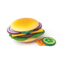 KINDER HOLZ LEBENSMITTEL SET HAMBURGER Spielzeugküche Zubehör Spielküche  91173