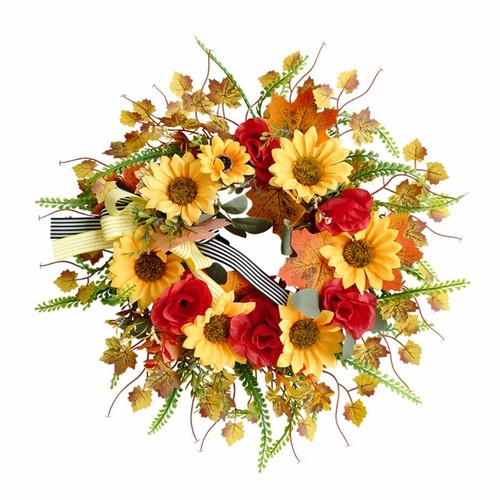 50cm künstlicher herbstkranz - künstlicher,