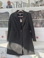 Primark Damen Mantel Größe 36 Schwarz Neu mit Etikett