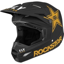 Fly Racing Kinetic Rockstar MX Offroad Helm matt schwarz gelb
