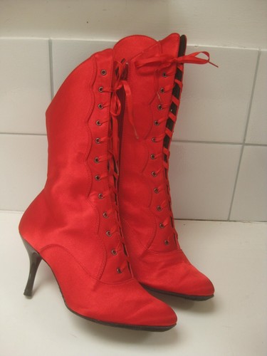 Stiletto rot seide - rot, stiefel