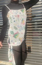 zartes Spaghetti Träger Blümchen Top von F&2 Gr.36-38 gesmokt so schön