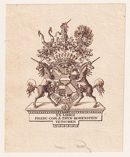 Exlibris franz von thun - franz, u