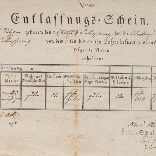Entlaßschein abschluss - entlaßschein,