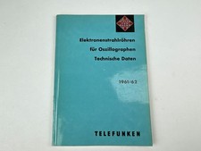 orig. Telefunken Elektronenstrahlröhren 1961 Daten Buch selten Sammler
