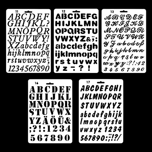 Stück buchstabenschablonen - 5,