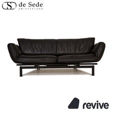 de Sede DS 140 Leder Sofa Schwarz Zweisitzer Couch Funktion Relaxfunktion