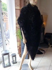 2,4kg Poncho Cape  kein Mohair Fellimitat schwarz weich Unitsize Unisex NEU 