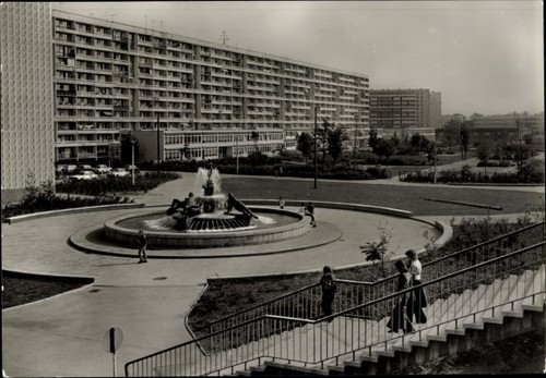 Halle neustadt brunnen an - ak,