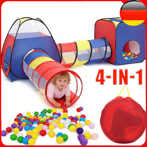 Spielzelt mit tunnel - 4-in-1-spielzelt,