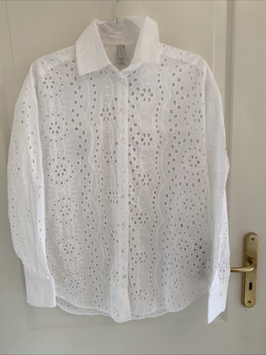 Damenbluse bluse lochstickerei - damenbluse,