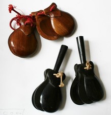 Castagnetten, Vintage, braunes