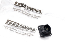 MIL spec Einbau-Stecker von ITT Cannon Typ CWL02R14S-7PW, 3-polig, Gewinde, NOS