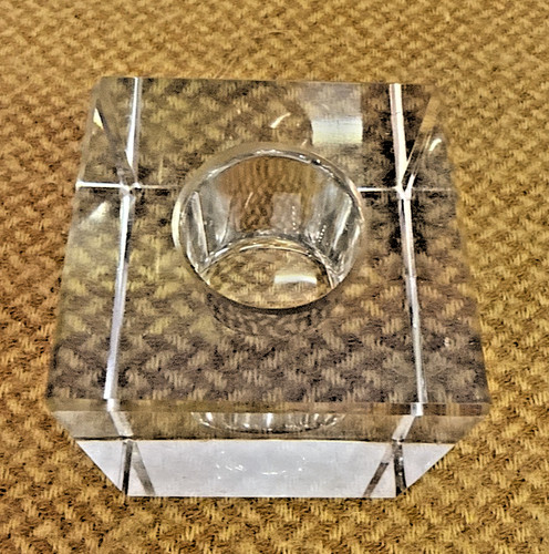 Vintage kristallglas würfel - kristallglas,