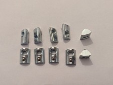 Nutensteine einschwenkbar, Nut 8, M8, mit Rastkugel, 10 Stück