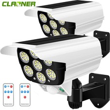 2 Stk. Solarlampen für Außen mit Bewegungsmelder Aussen 77 LED Solarleuchten DE