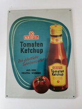 Metallschild, Blech, Reklame, Werbung, Kraft Tomaten Ketchup, retro, Vintage