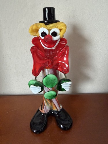 Murano glasfigur clown - glasfigur,