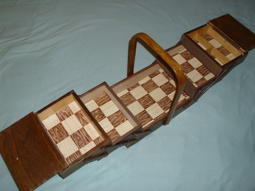 Nähkasten eiche holz - nähkasten,