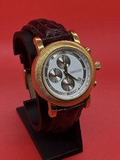 Nachlass Seltene Uhr Calvaneo 1583 Herrenarmbanduhr Chronograph Optik Goldfarben